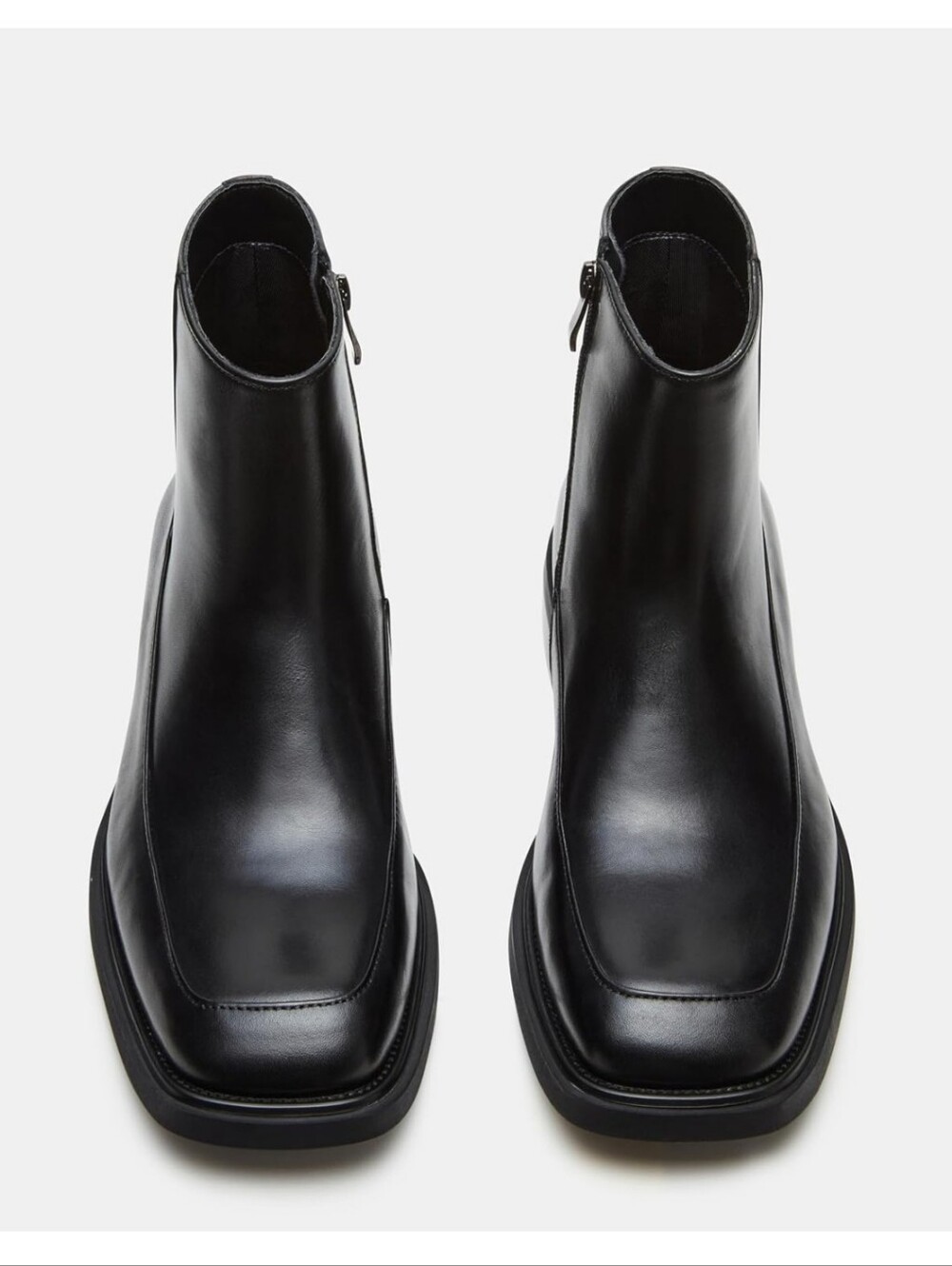 HUCK BLACK LEATHER Boots - Steve Madden Size: 10